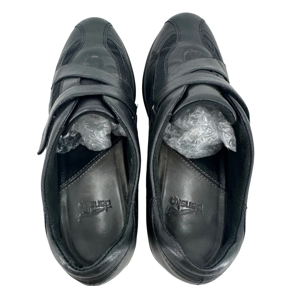 Clarks Women's Black Leather Hook and‎ Loop Strap Loafers 84972 Size 8.5N Casual